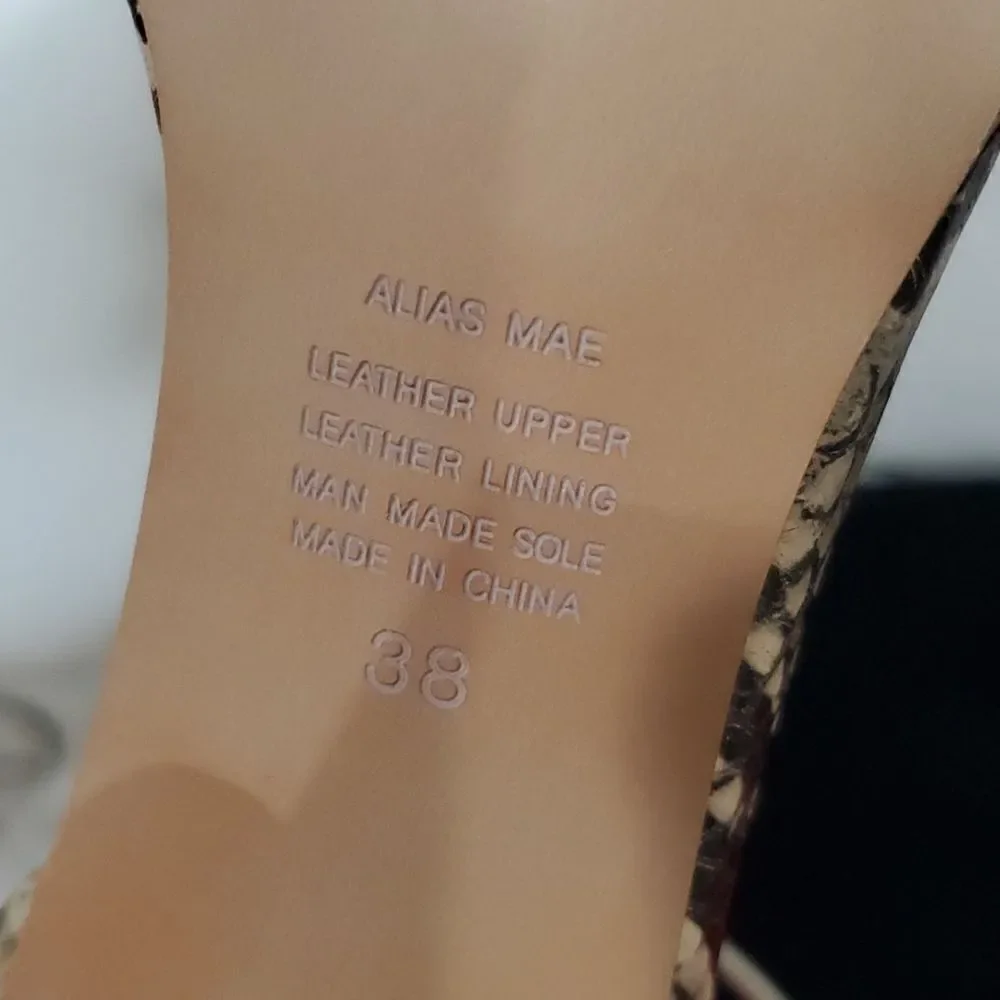 Revolve Alias Mae Snakeskin Heels - Picture 8 of 12